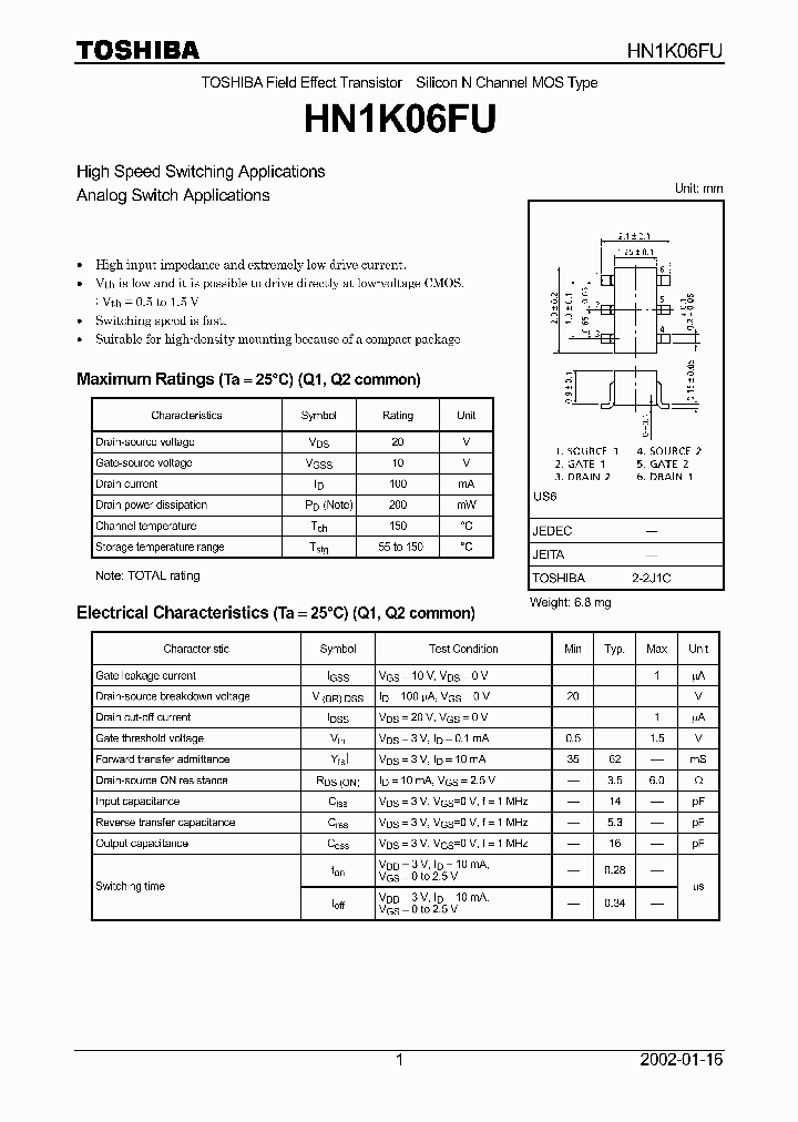 HN1K06FU_398874.PDF Datasheet