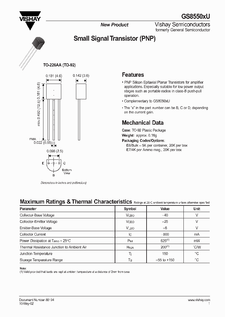 GS8550DUE6_408896.PDF Datasheet