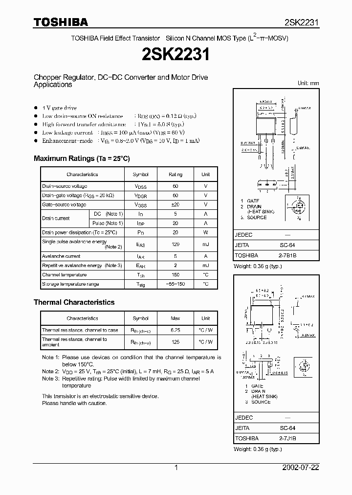 2SK2231_402345.PDF Datasheet