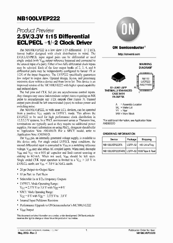 NB100LVEP222-D_404666.PDF Datasheet