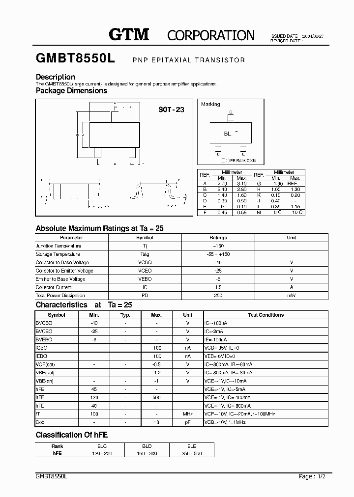 GMBT8550L_769679.PDF Datasheet
