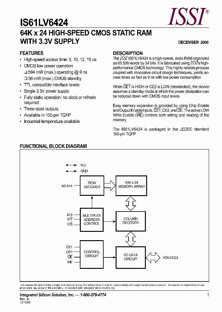 IS61LV6424-9TQI_419029.PDF Datasheet