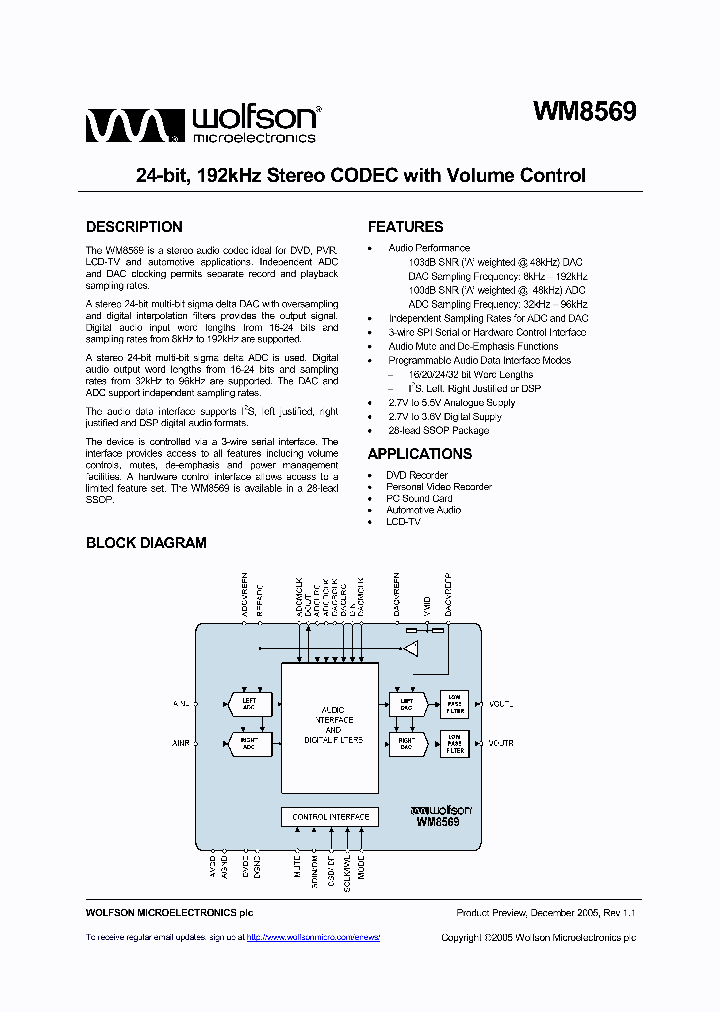 WM8569GEDSV_770834.PDF Datasheet