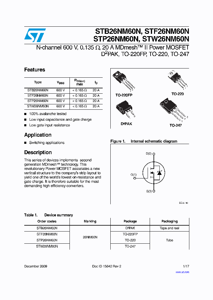 STB26NM60N_421669.PDF Datasheet