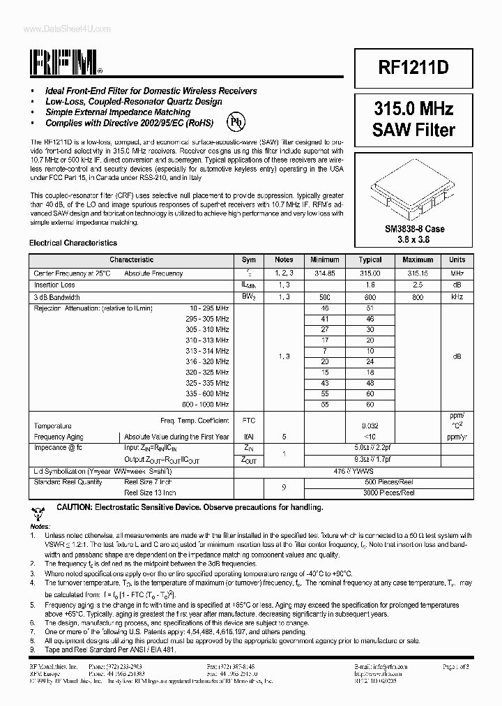 RF1211D_396932.PDF Datasheet