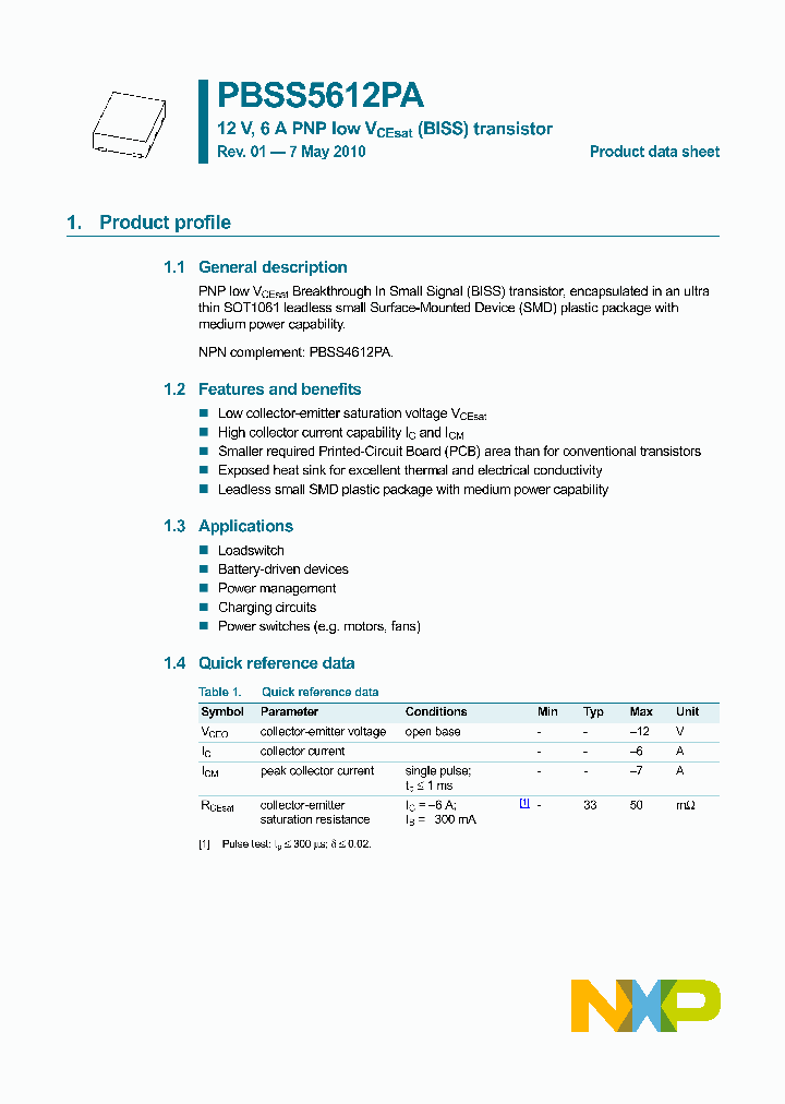 PBSS5612PA115_423042.PDF Datasheet
