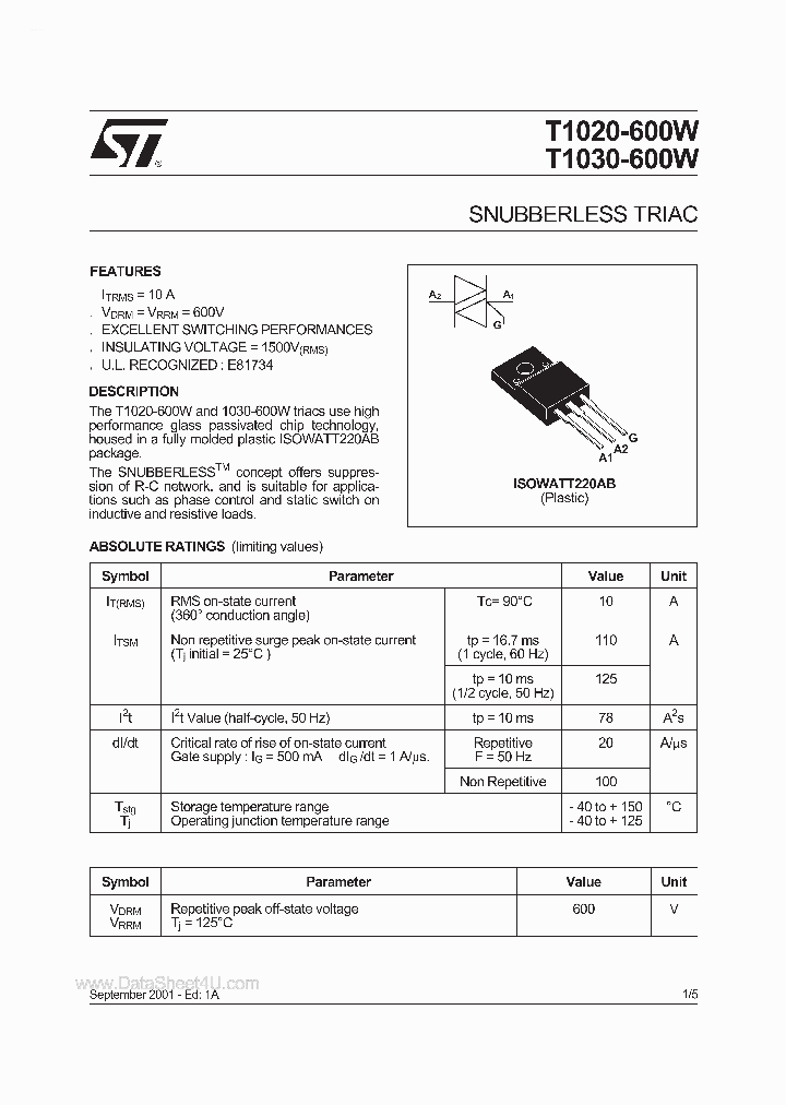 T1020-600W_398258.PDF Datasheet