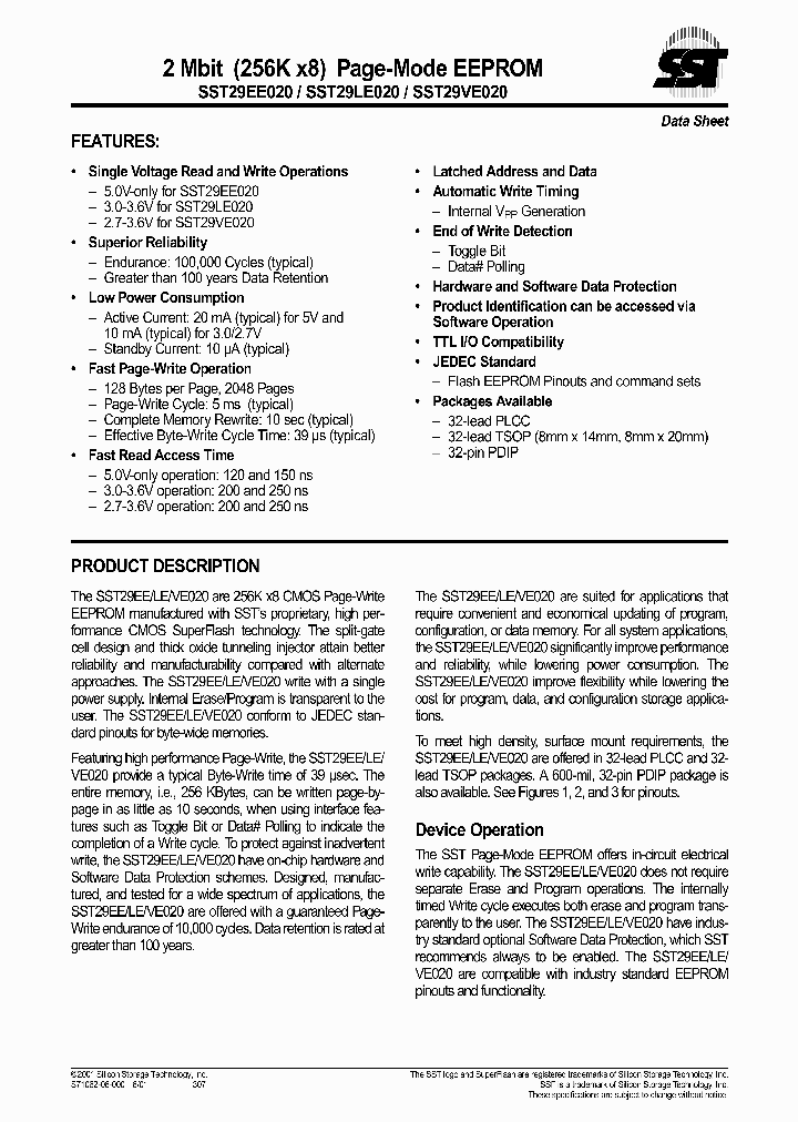 SST29EE020-120-4C-WH_425613.PDF Datasheet