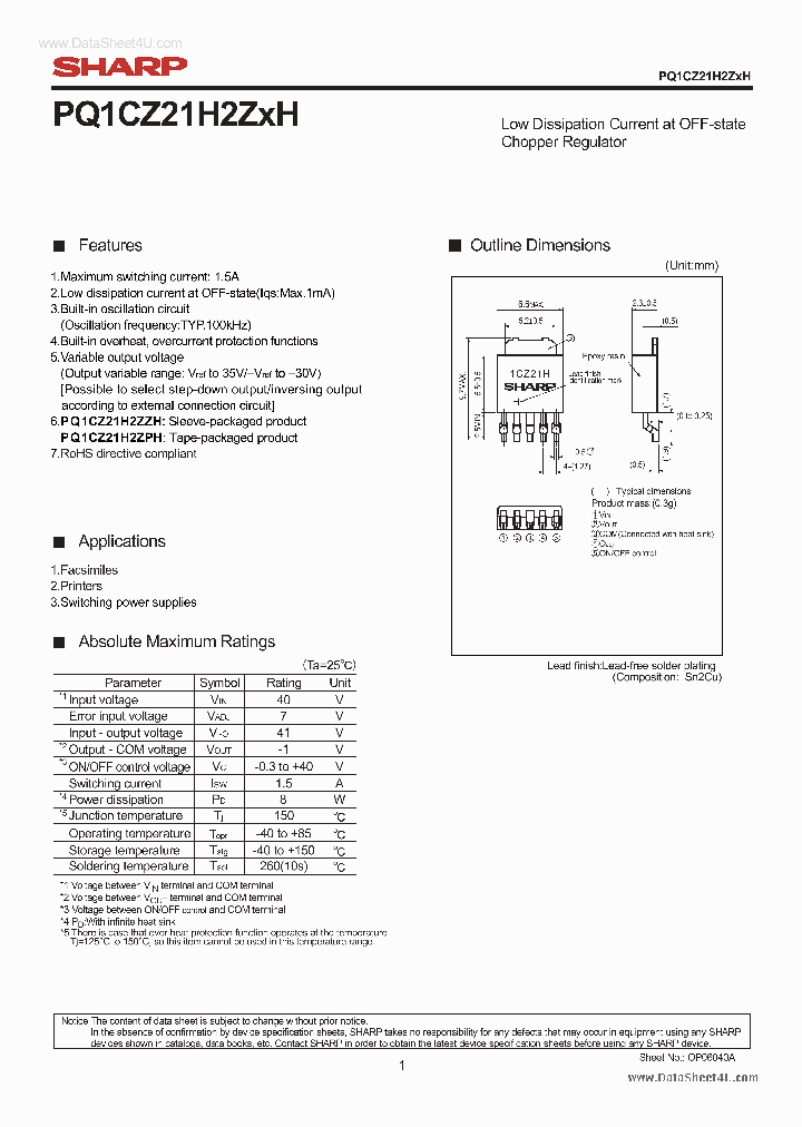 PQ1CZ21H2ZPH_398311.PDF Datasheet