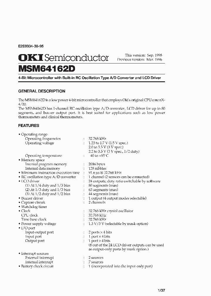 MSM64162D-XX_429476.PDF Datasheet