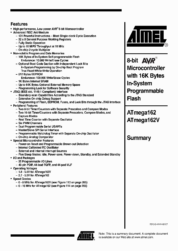 ATMEGA162V-8PU_430111.PDF Datasheet