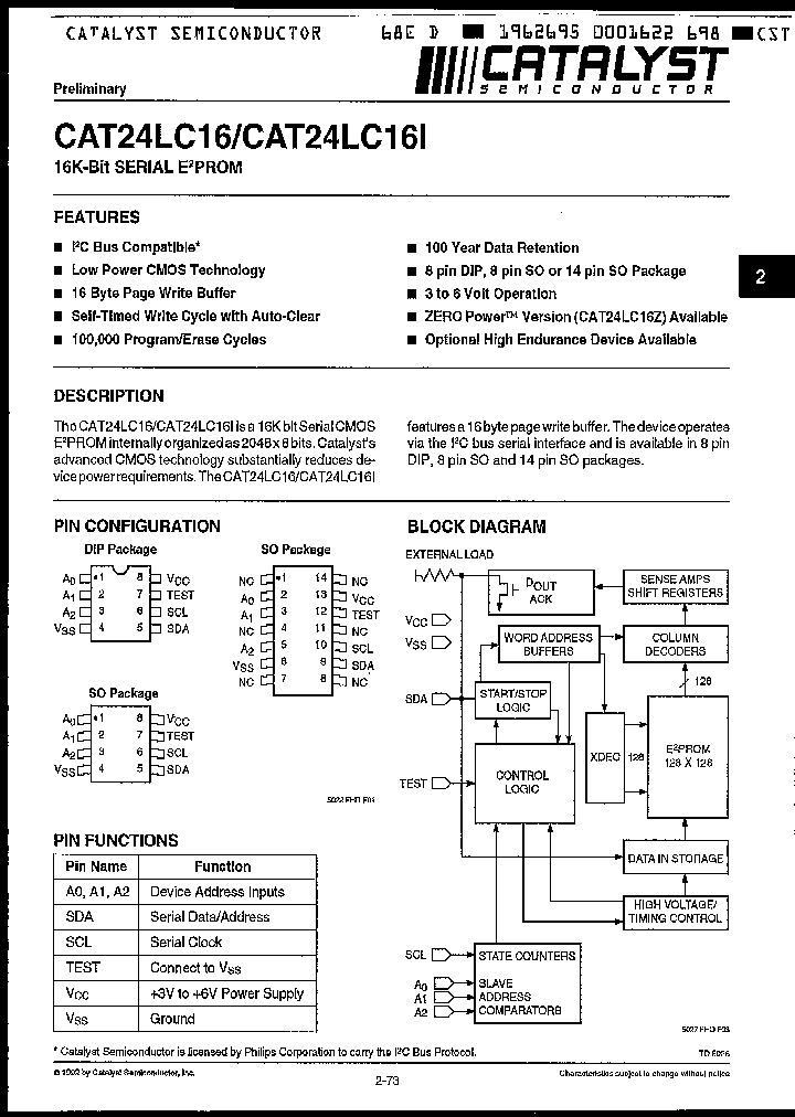 CAT24LC16ZJI-TE7_443765.PDF Datasheet