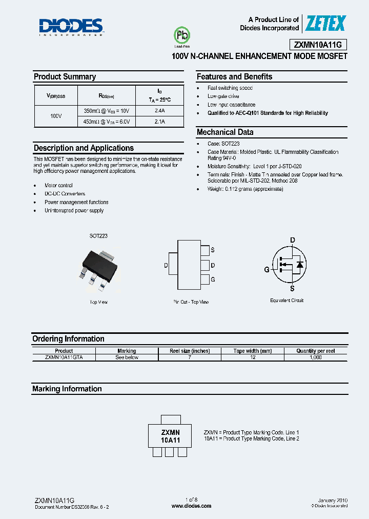 ZXMN10A11G_780952.PDF Datasheet