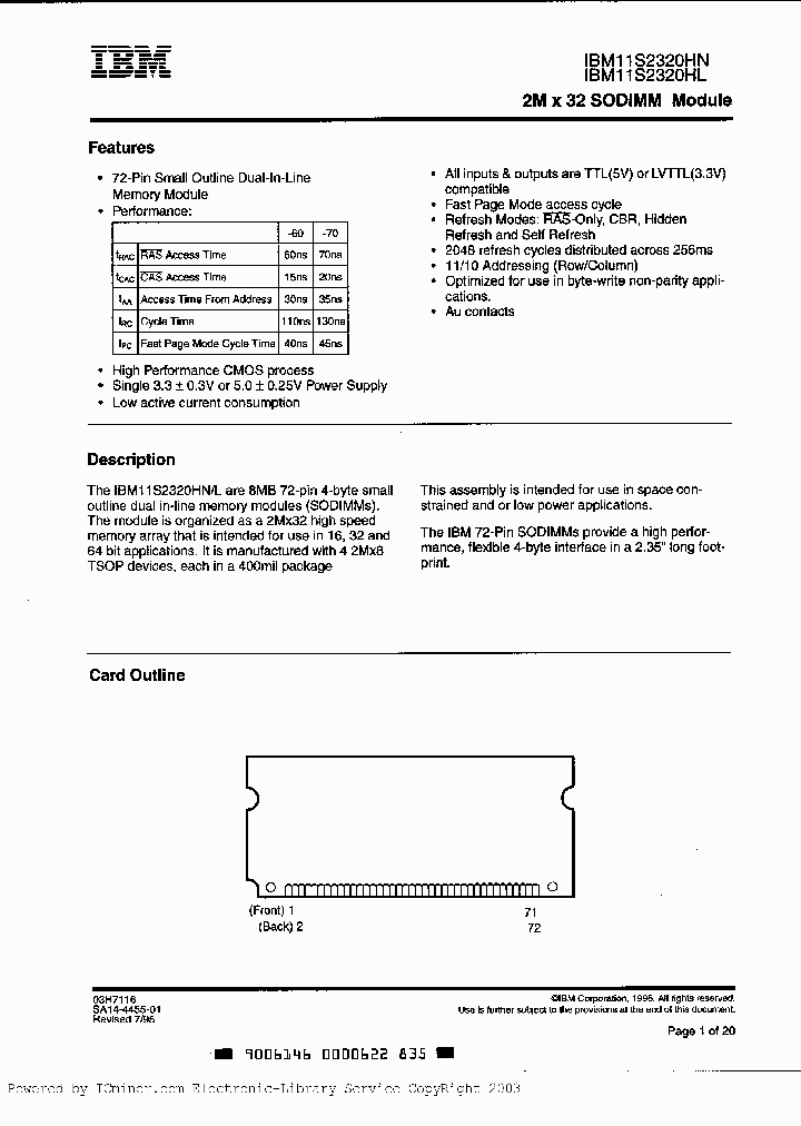 IBM11S2320HLB-70_446862.PDF Datasheet