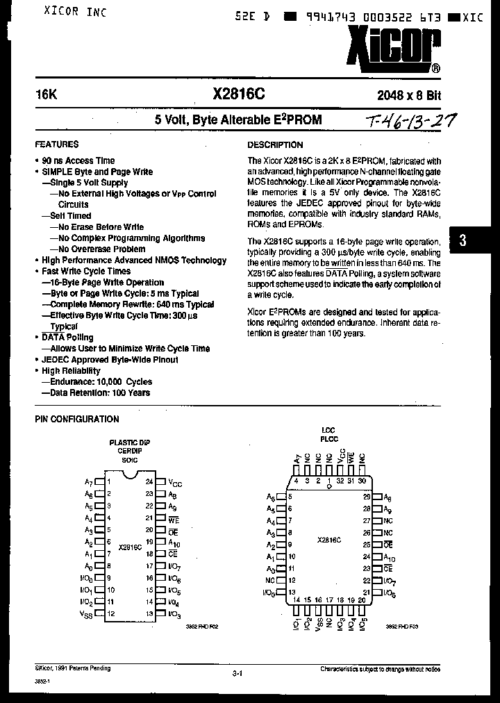 X2816BEI-25_448954.PDF Datasheet