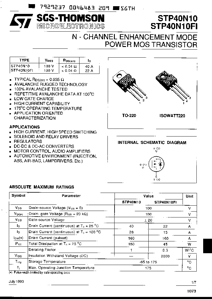 STP40N10FI_452915.PDF Datasheet