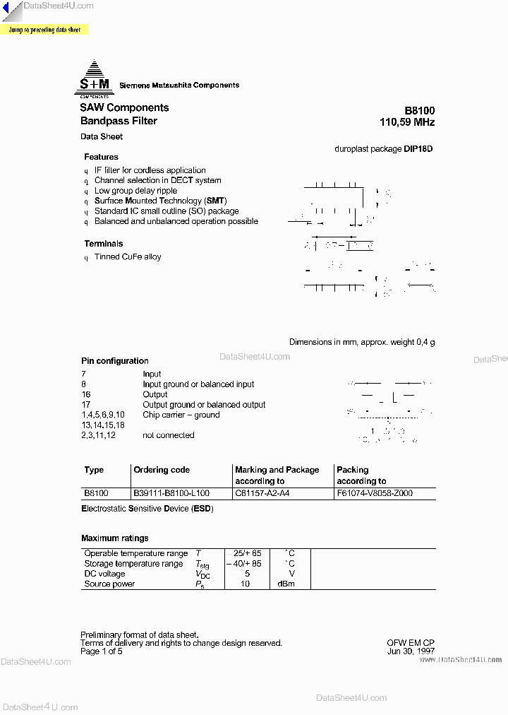 B39111-B8100-L100_418892.PDF Datasheet