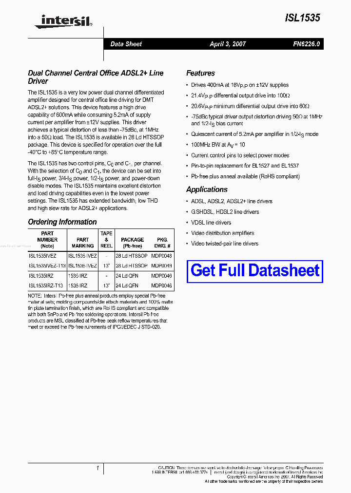 ISL1535_420342.PDF Datasheet