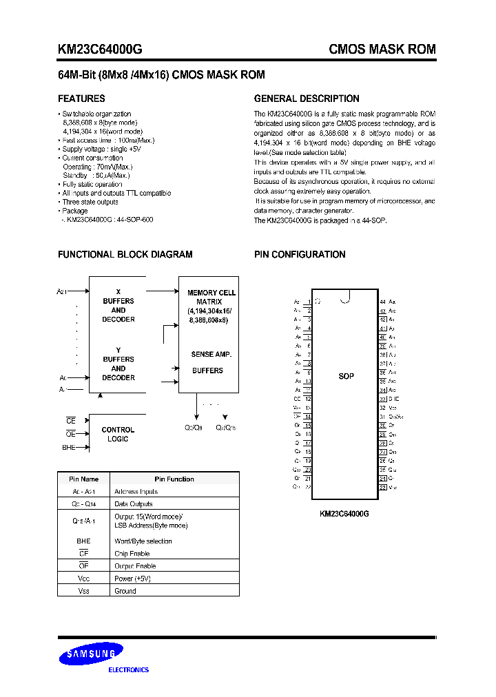 KM23C64000G_459545.PDF Datasheet