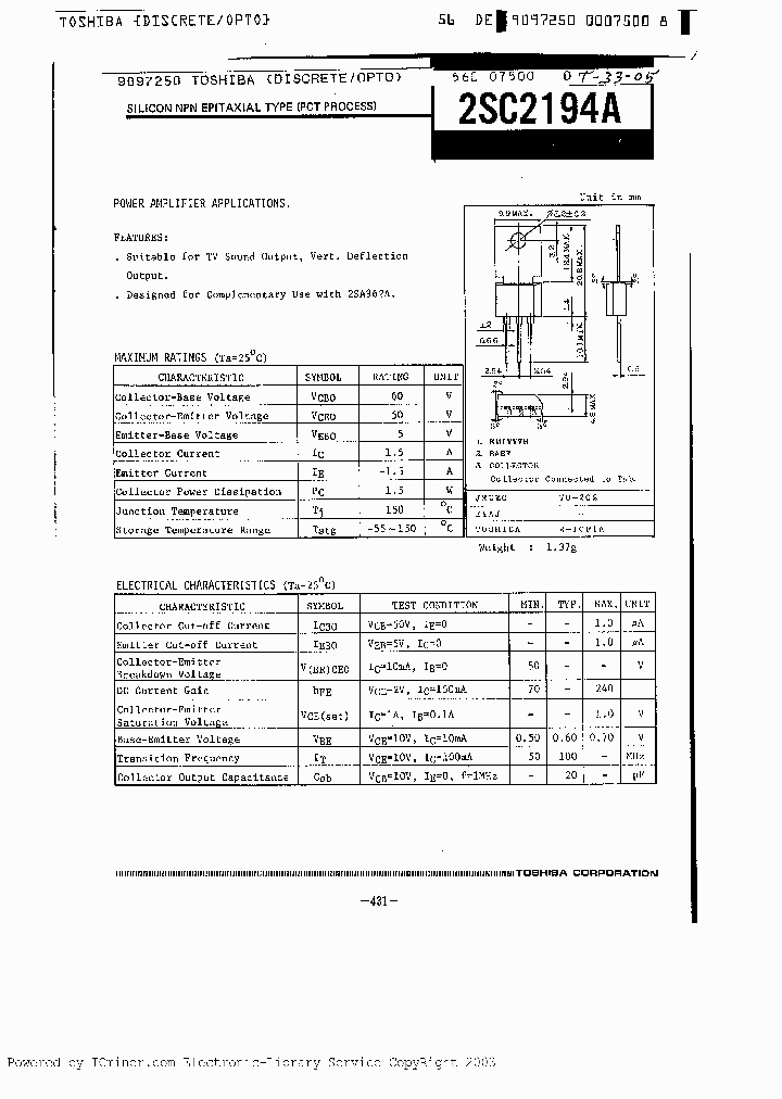 2SC2194A_461440.PDF Datasheet