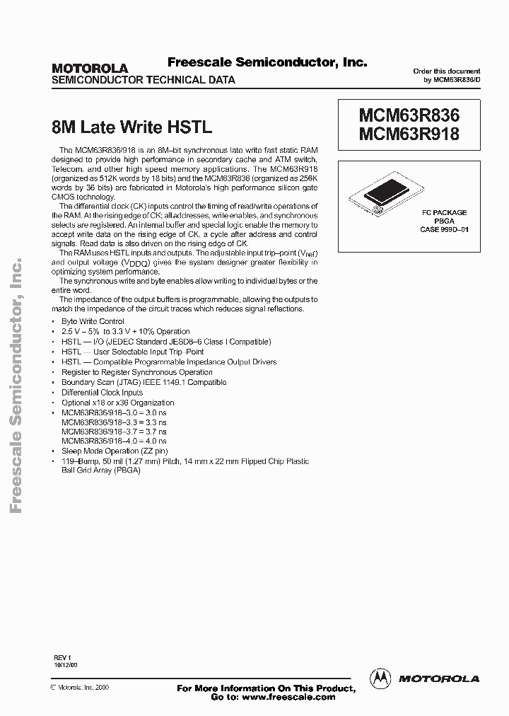 MCM63R918FC40R_462387.PDF Datasheet