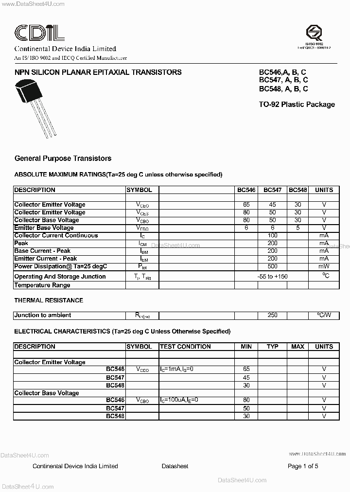 BC546A_421585.PDF Datasheet