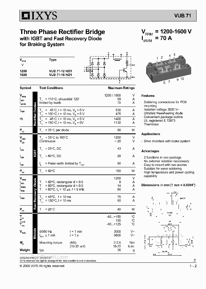 VUB71_422582.PDF Datasheet