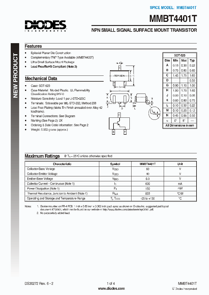 MMBT4401T-7-F_800426.PDF Datasheet