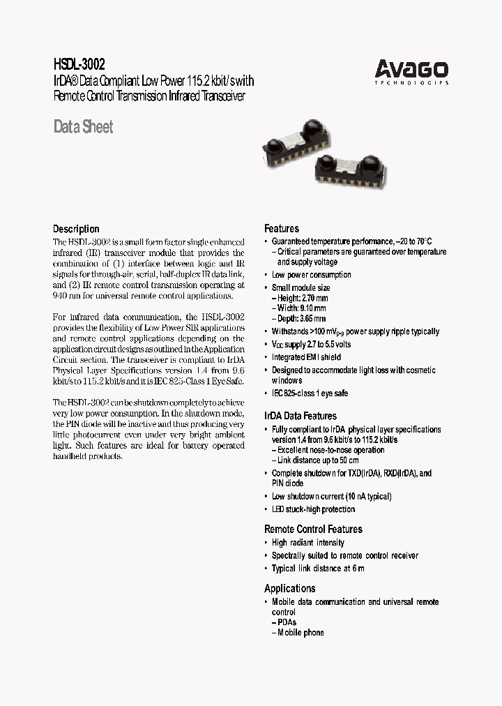 HSDL-3002_800499.PDF Datasheet