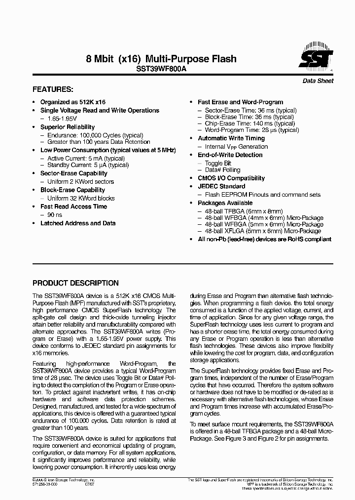 SST39WF800A-90-4I-M2KE_474278.PDF Datasheet