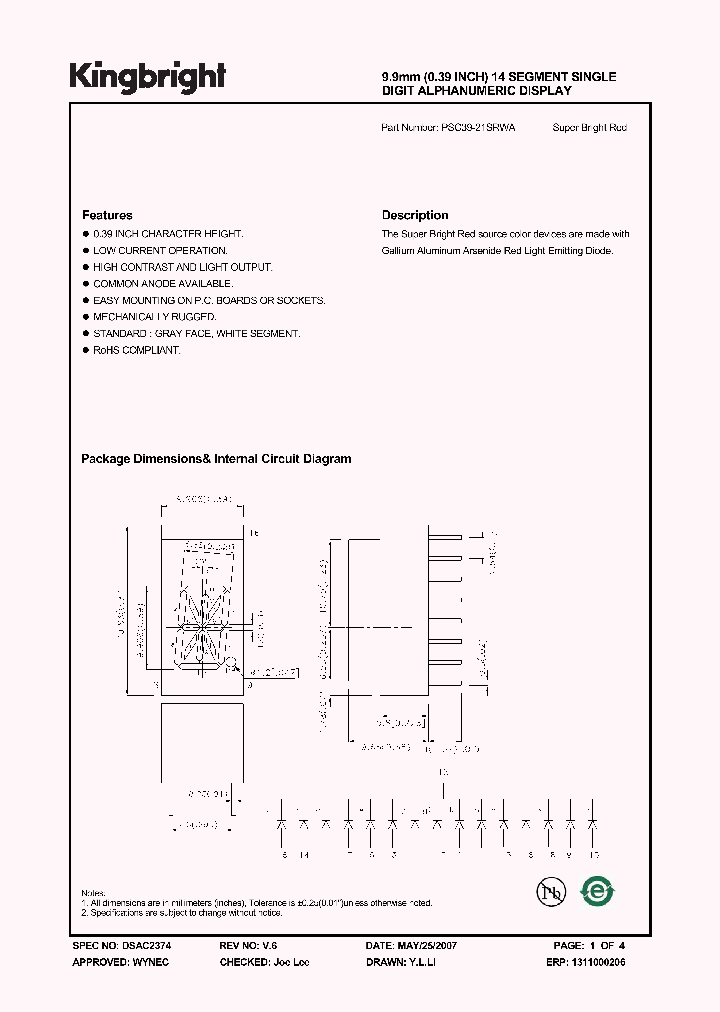 PSC39-21SRWA_803212.PDF Datasheet