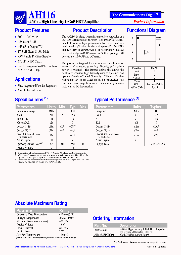 AH116_803978.PDF Datasheet