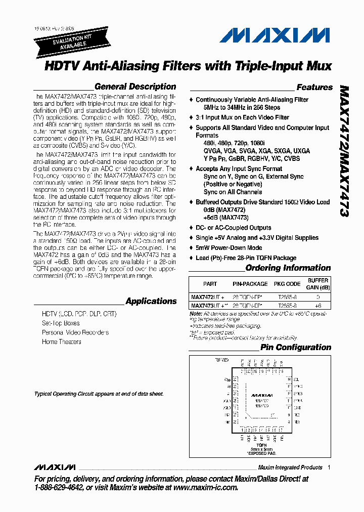 MAX7473UTI_804653.PDF Datasheet
