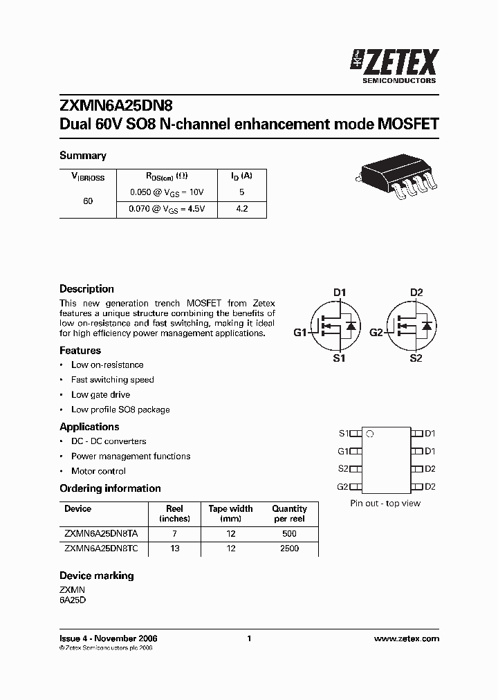 ZXMN6A25DN8_805670.PDF Datasheet