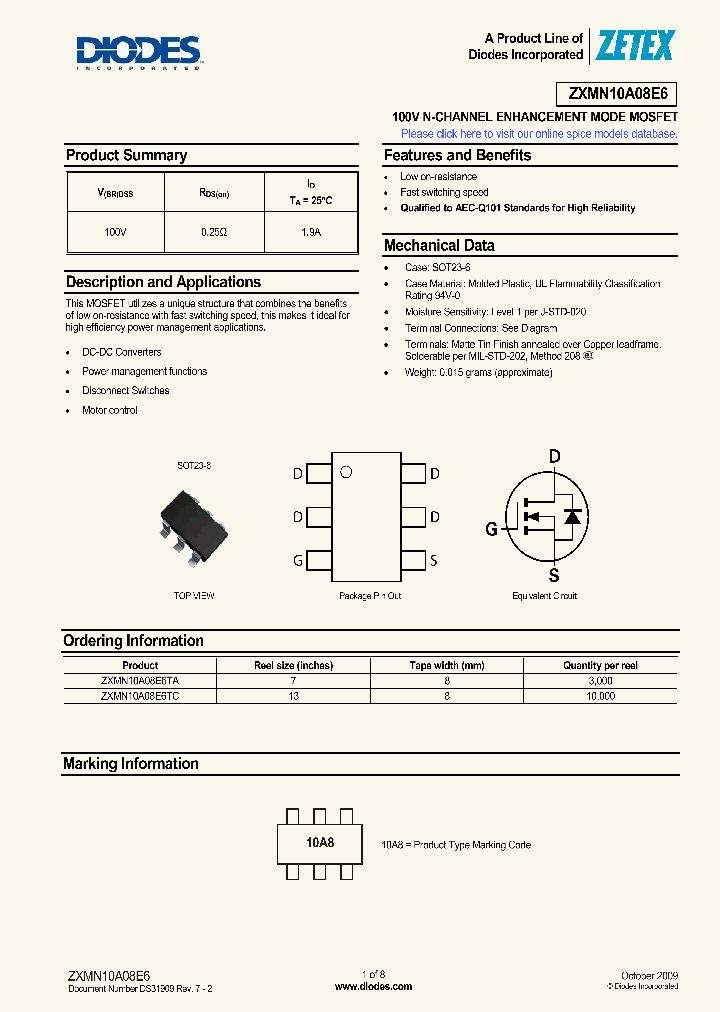 ZXMN10A08E6_808344.PDF Datasheet