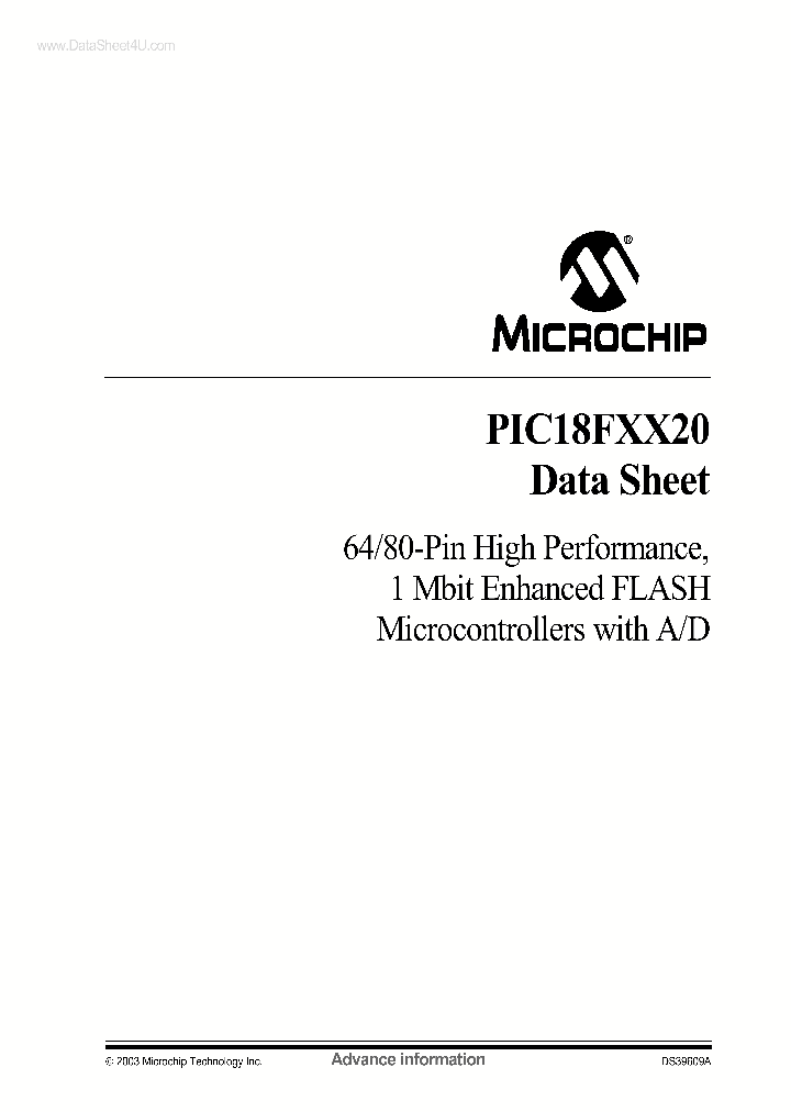 PIC18LF6520_425531.PDF Datasheet