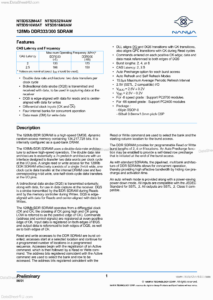 NT5DS16M8AT_425293.PDF Datasheet