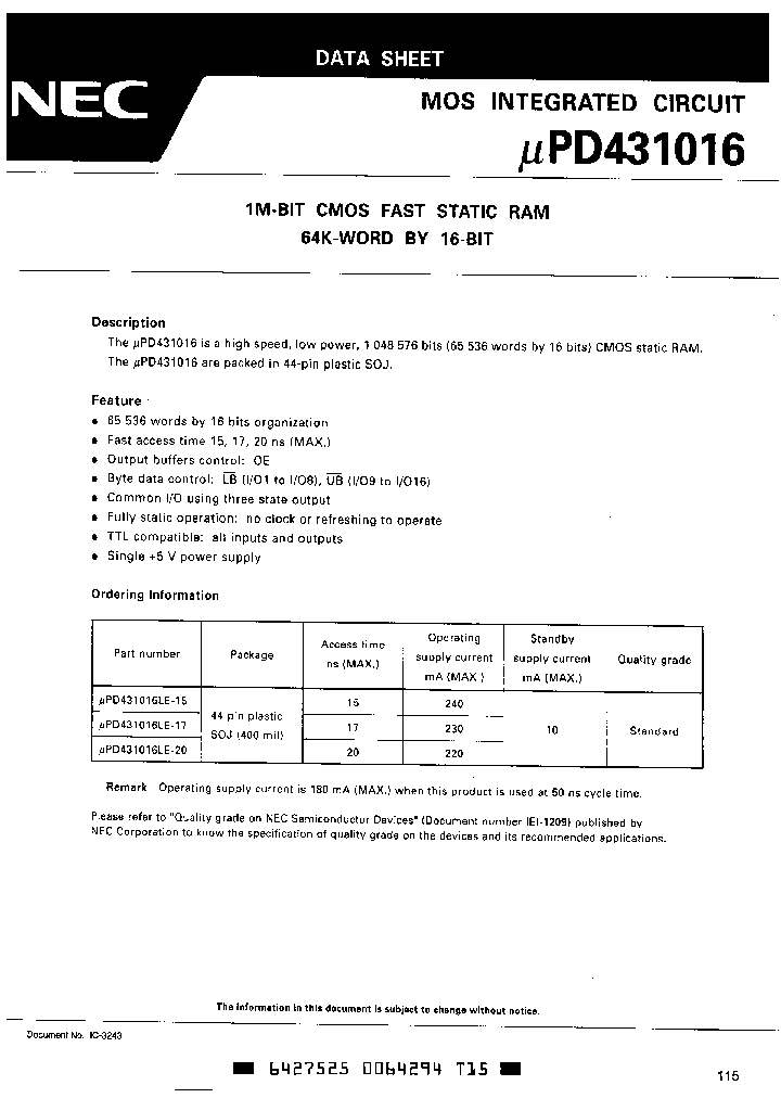 UPD431016LE-15_482097.PDF Datasheet