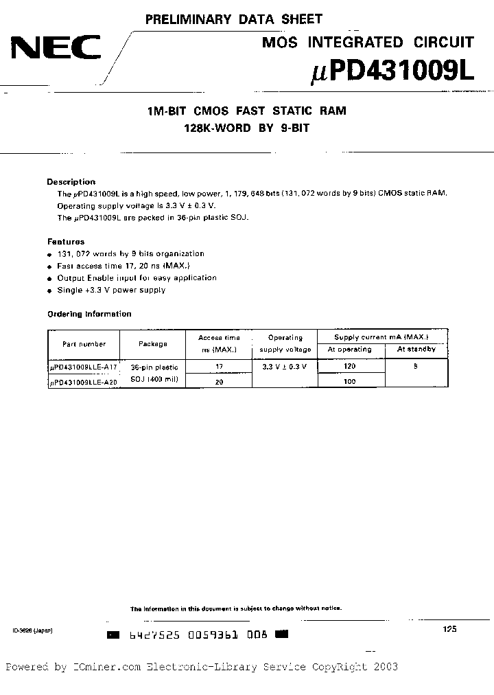 UPD431009LLE-A17_482711.PDF Datasheet