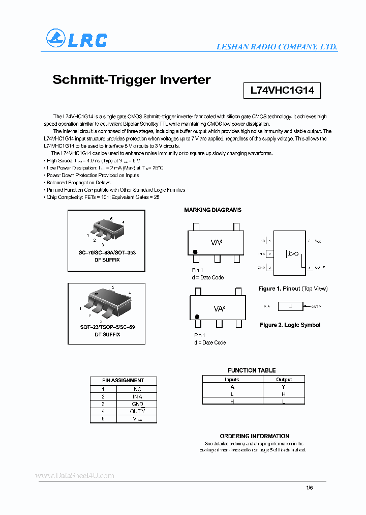 L74VHC1G14_426306.PDF Datasheet