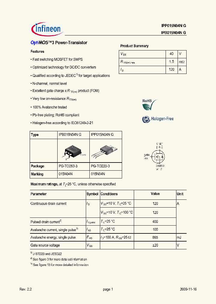 IPB015N04NG_819773.PDF Datasheet