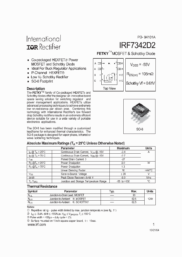 IRF7342D2_820786.PDF Datasheet
