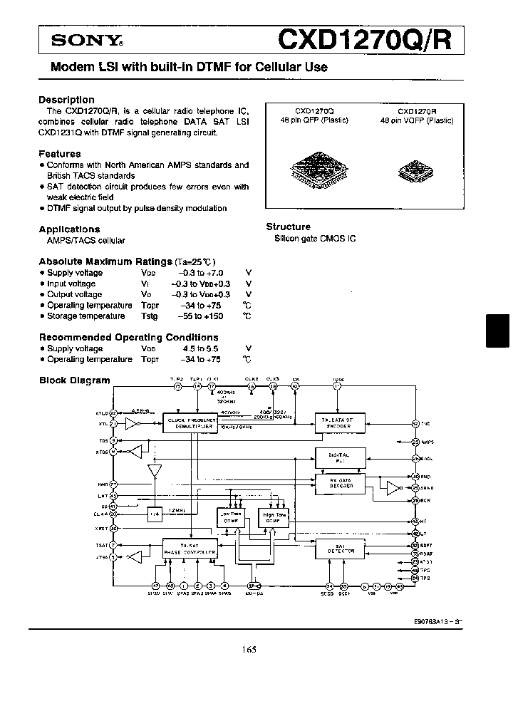 CXD1270Q_484625.PDF Datasheet