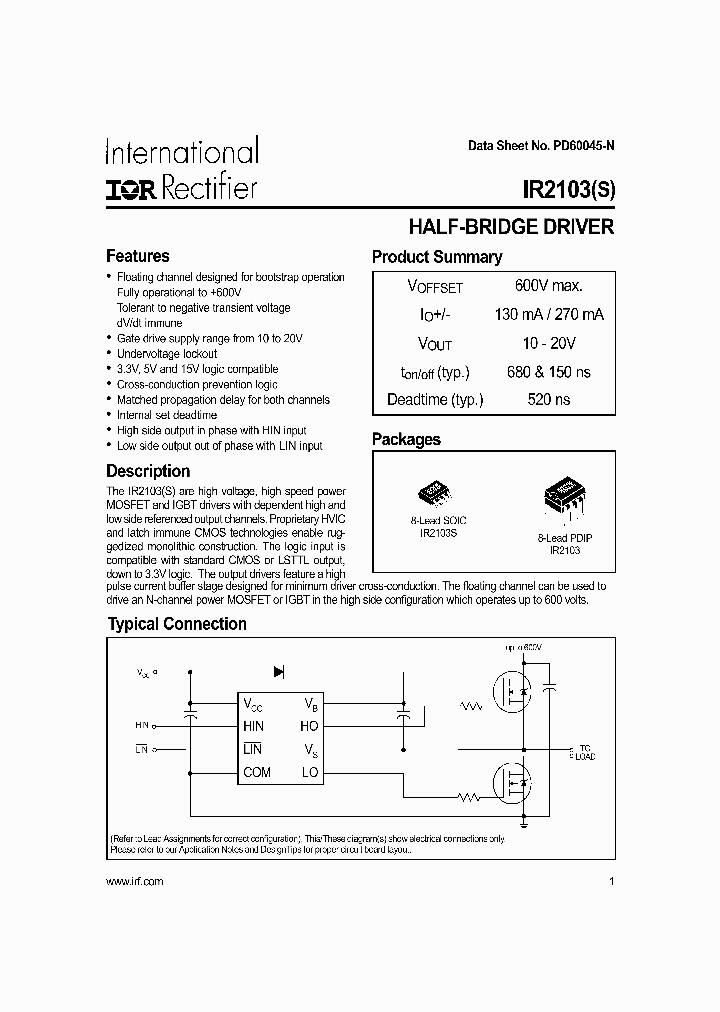 IR2103_474320.PDF Datasheet