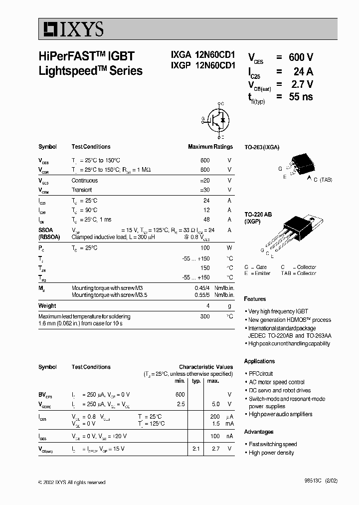 IXGP12N60CD1_826321.PDF Datasheet