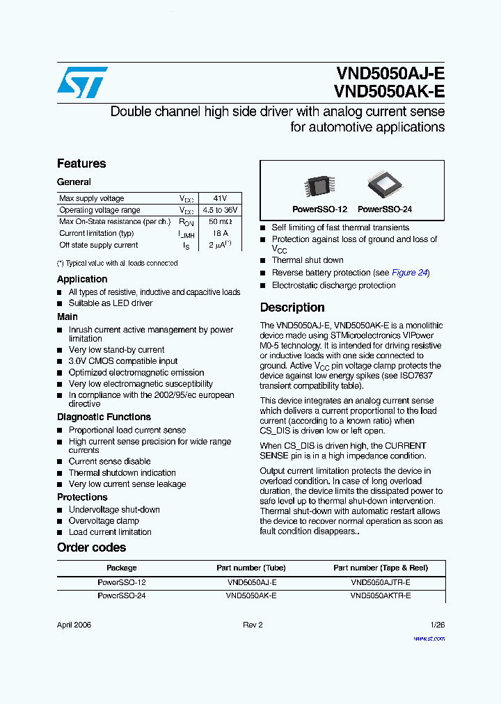 VND5050AJ-E_430360.PDF Datasheet