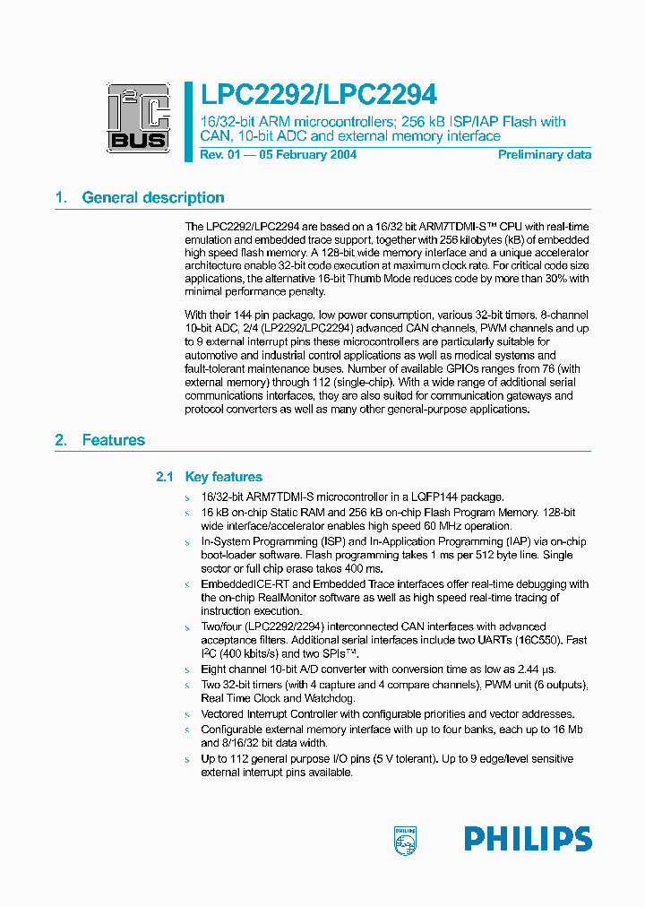 LPC2292FBD144_828812.PDF Datasheet