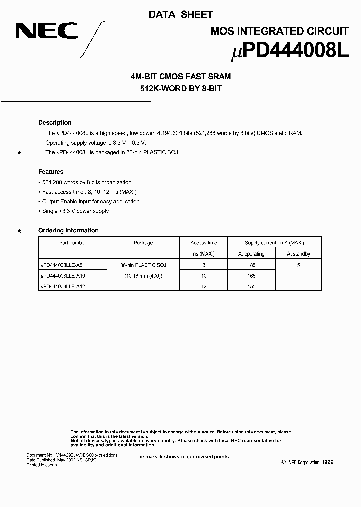 UPD444008LLE-A10_482640.PDF Datasheet