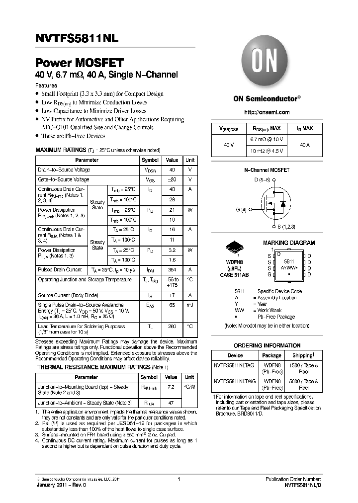 NVTFS5811NLTAG_832484.PDF Datasheet