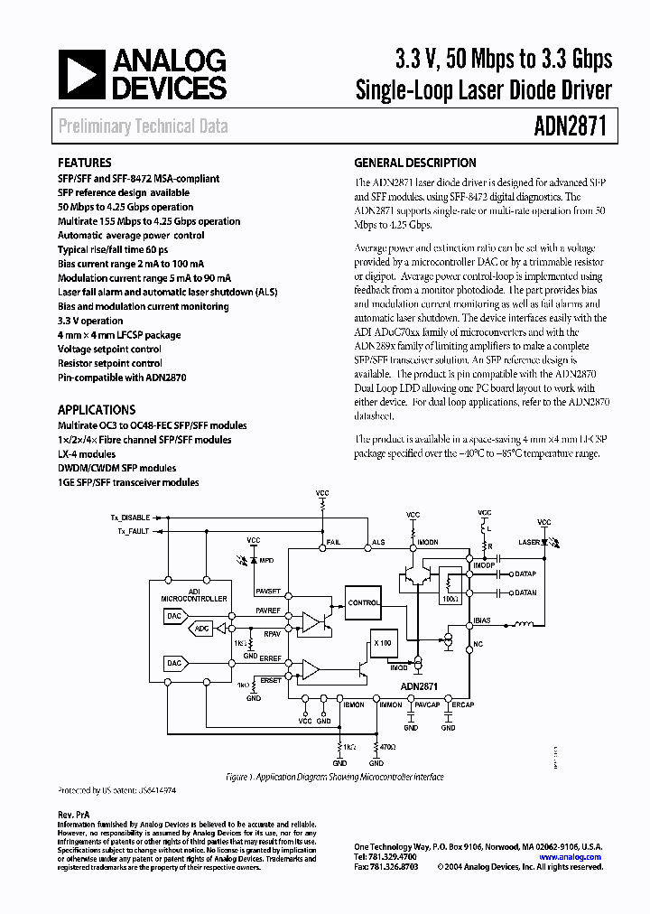 ADN2871ACPZ_482987.PDF Datasheet